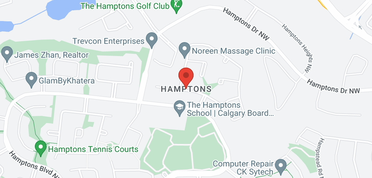 map of 96 HAMPTONS GV NW